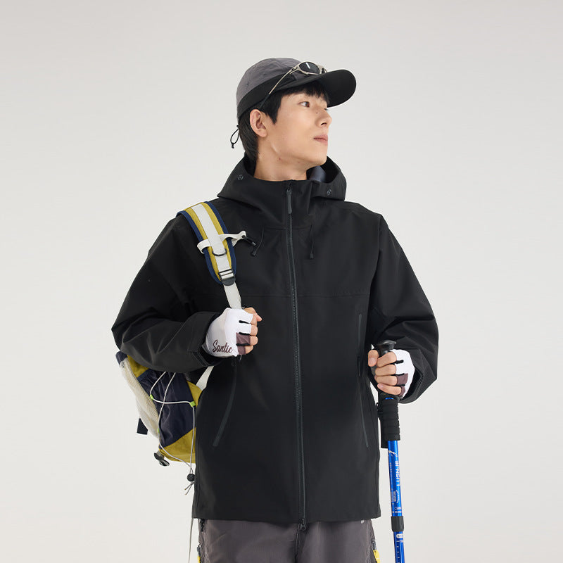 Herren Wasserdichte Softshell-Outdoorjacke mit verstellbarer Kapuze und atmungsaktiver Membran Echoarchiv