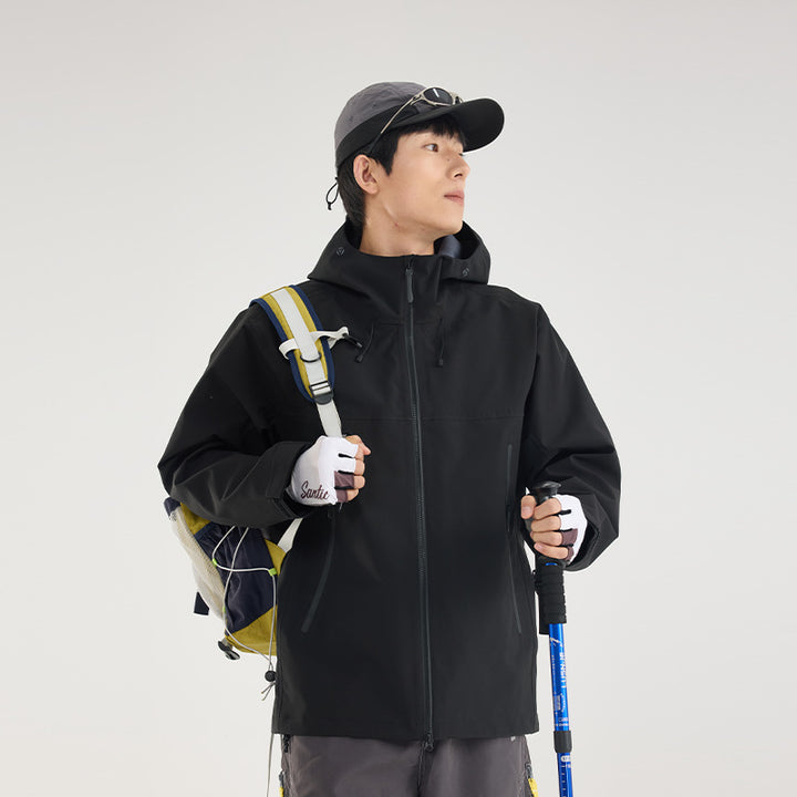 Herren Wasserdichte Softshell-Outdoorjacke mit verstellbarer Kapuze und atmungsaktiver Membran Echoarchiv