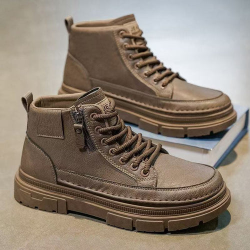 Herren Chunky-Boots mit Reißverschluss, gepolstertem Schaft und profilierter Sohle Echoarhiv