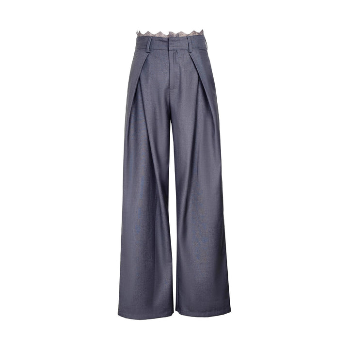 Damen Stylische High-Waist-Hose mit dekorativem Bund Echoarchiv