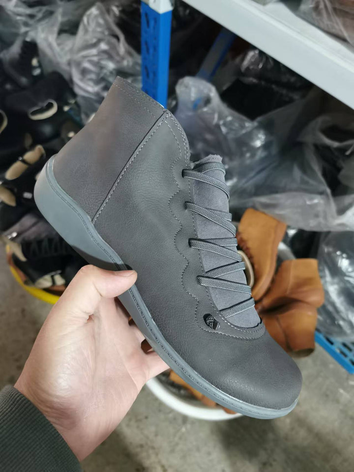 Herren Hochgeschnittener Leder-Sneaker mit elastischer Schnürung und ergonomischer Gummisohle Echo Archiv