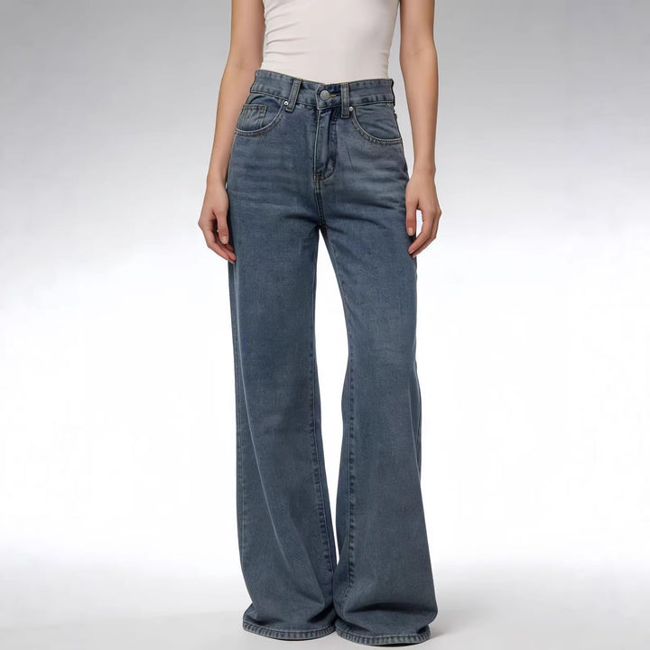 Damen Weite High-Waist Jeans mit besonderen Nahtdetails Echo Archiv