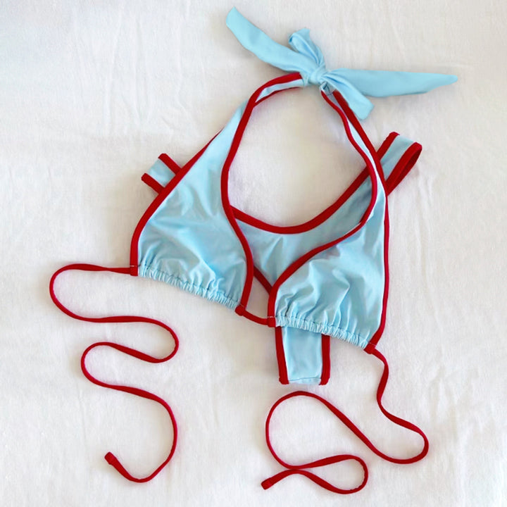 Damen Bikini-Oberteil mit verspieltem Krawatten-Design Echo Archiv