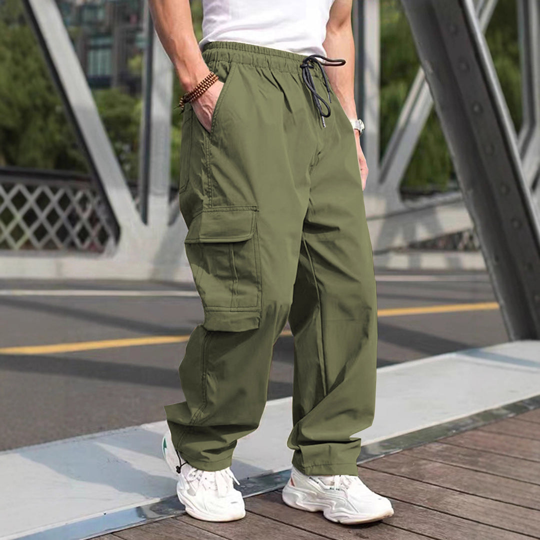 Herren moderne Cargohose mit elastischem Bund und multifunktionalen Taschen Echoarchiv