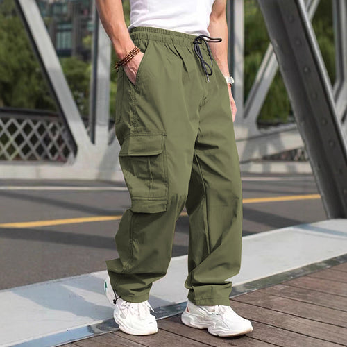 Herren moderne Cargohose mit elastischem Bund und multifunktionalen Taschen Echoarchiv