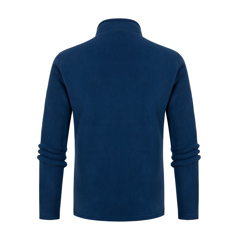 Herren Fleece Pullover mit Stehkragen und Reißverschluss Echoarchiv