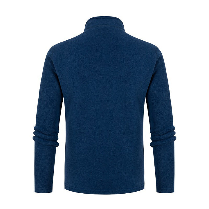 Herren Fleece Pullover mit Stehkragen und Reißverschluss Echoarchiv