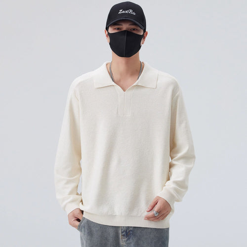Herren Modisches Longsleeve Pullover mit V-Ausschnitt Echoarchiv