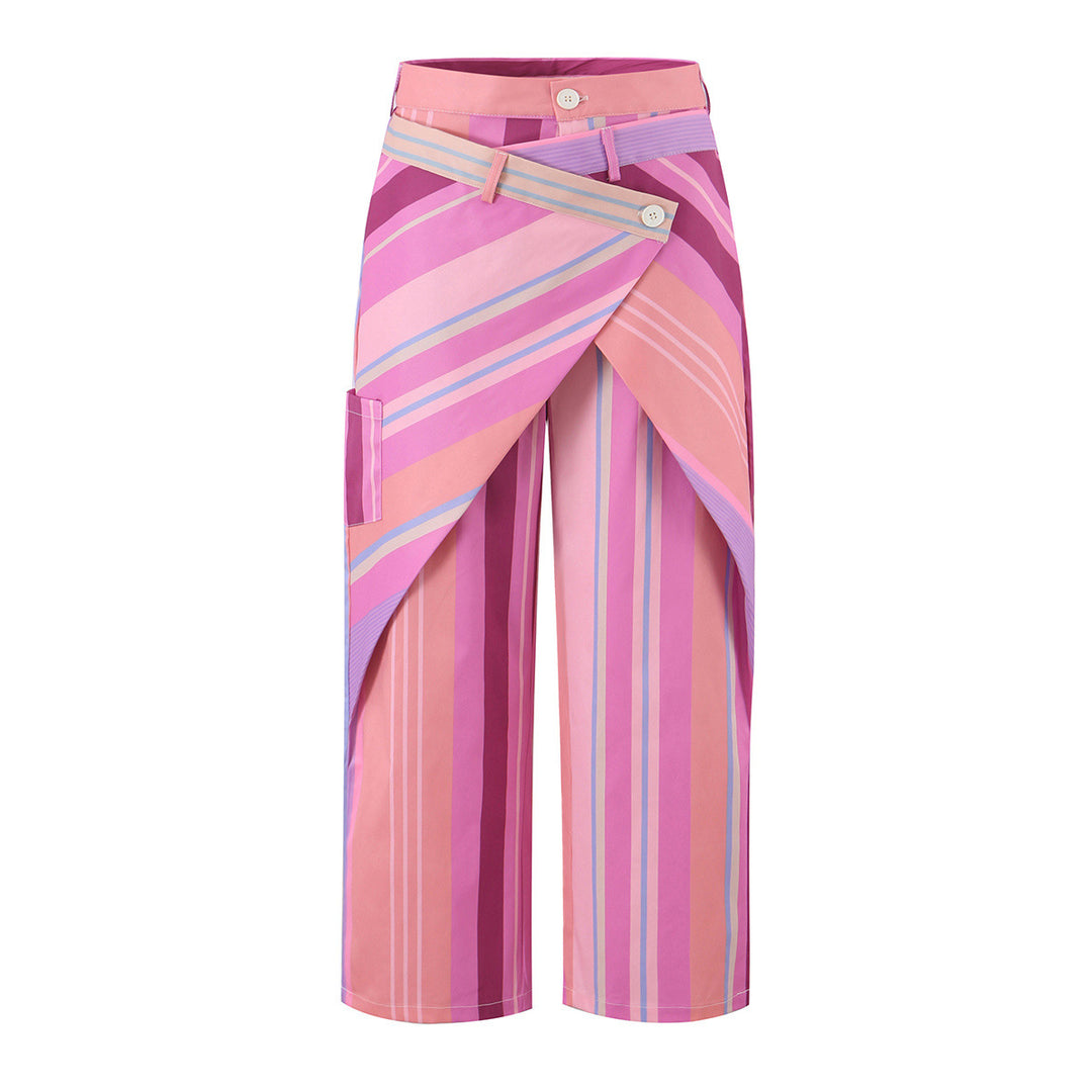 Damen Wickel-Hose mit weitem Bein und asymmetrischem Überwurf Echo Archiv