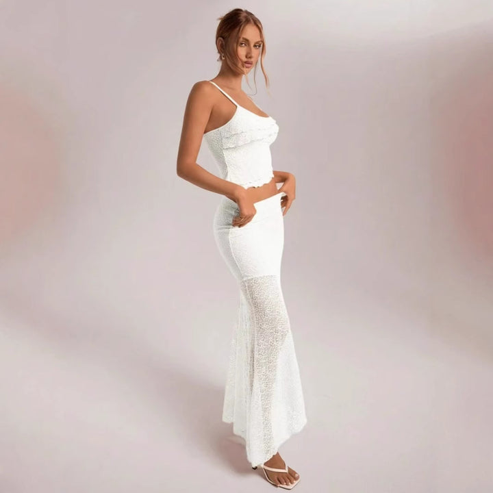 Damen Spitzen Set mit Rüschendetails Echo Archiv