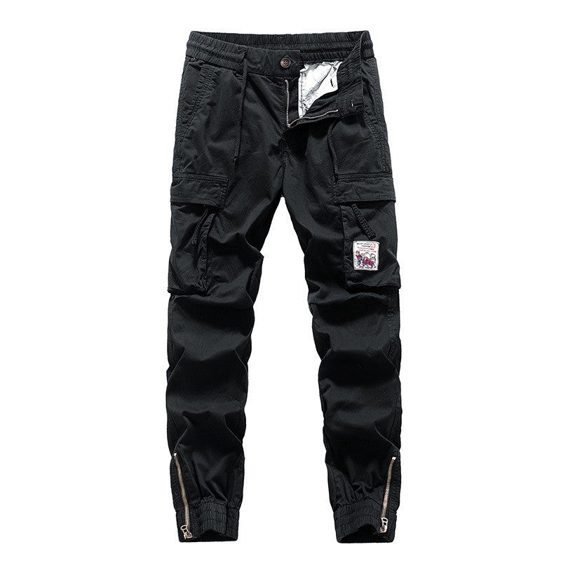 Herren Cargo-Jogger mit Zip-Knöchel, elastischem Bund, Multifach-Utility-Taschen und Vintage-Patch Echo Archiv