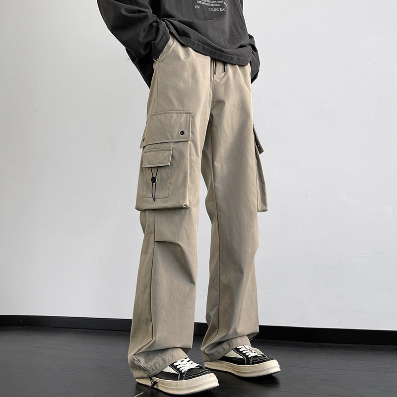 Herren Cargo-Freizeithose mit weitem Bein, Multitaschen und Tunnelzug Echo Archiv