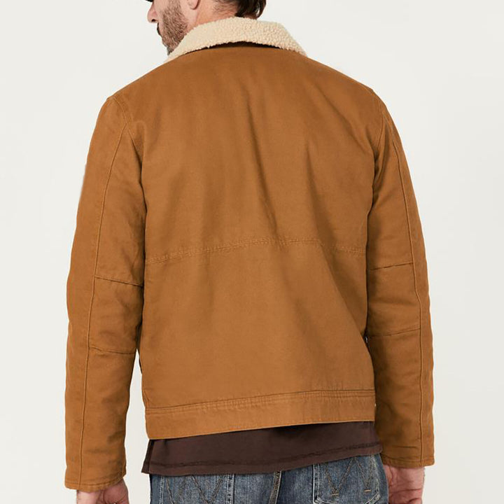 Herren Winterjacke aus strapazierfähigem Baumwollmaterial mit Teddyfutter und praktischen Taschen Echoarchiv