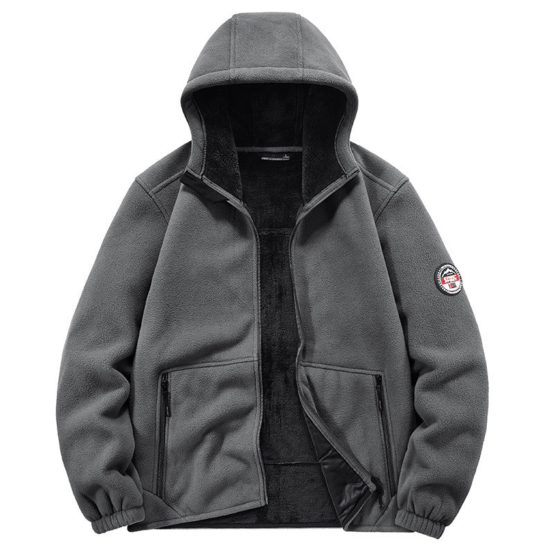 Herren Thermo-Fleece-Hoodie mit isolierendem Sherpa-Besatz und verdeckten Reißverschlusstaschen Echo Archiv