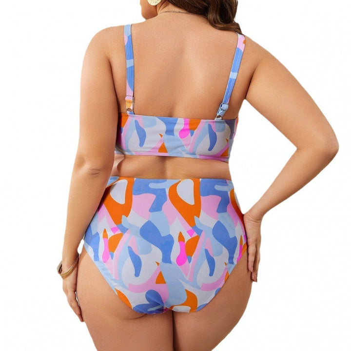 Damen Hochgeschnittener Bikini mit modischem Muster Echo Archiv