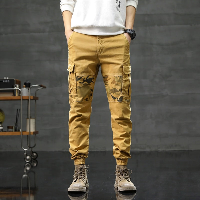 Herren Cargo-Jogginghose mit Camouflage-Knieeinsatz & elastischen Bündchen Echoarchiv