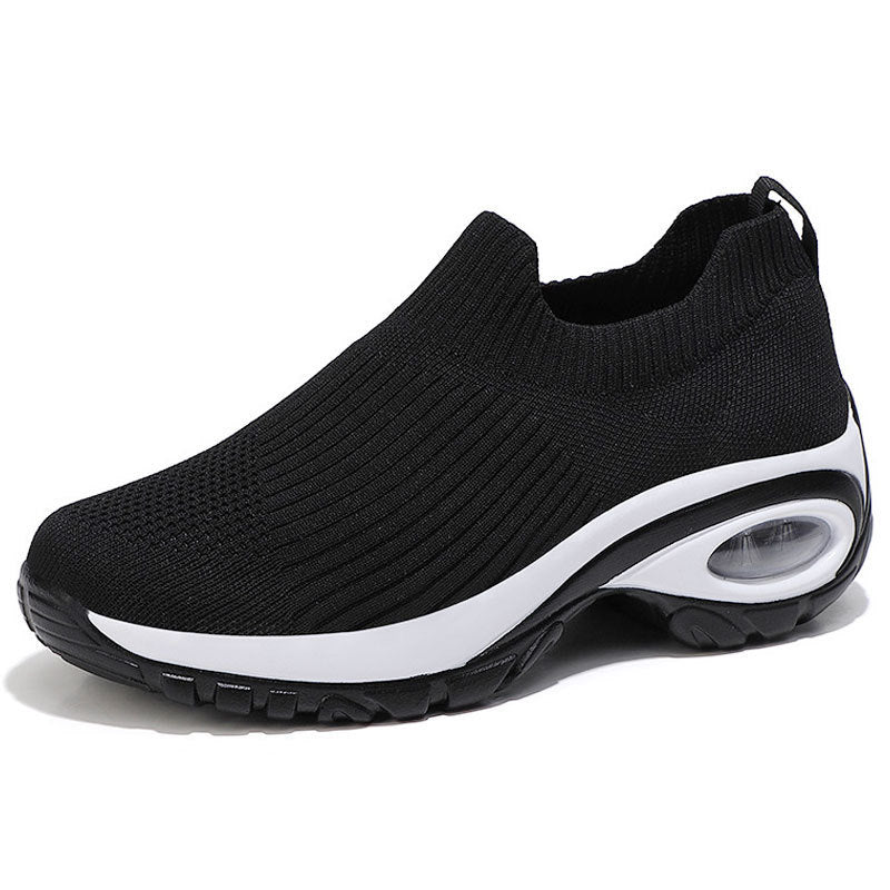Damen Strick-Sockensneaker mit Luftpolster-Keilsohle Echoarchiv