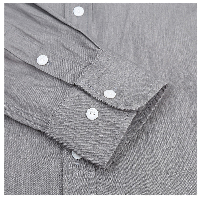 Herren modernes Denim-Hemd mit Button-Down-Kragen Echoarchiv