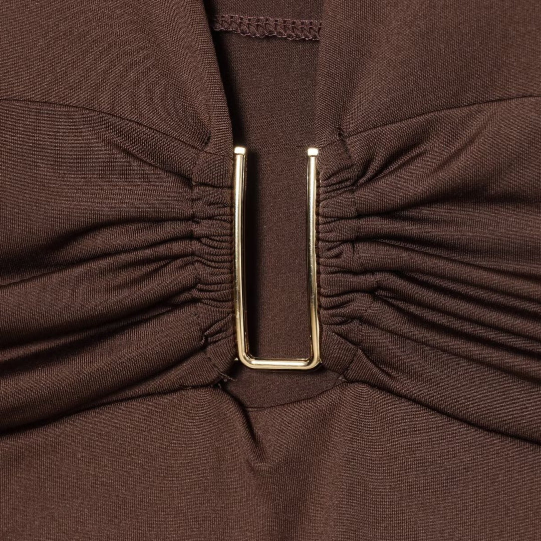 Damen Body mit elegantem V-Ausschnitt und dezenter Raffungsdetail Echo Archiv