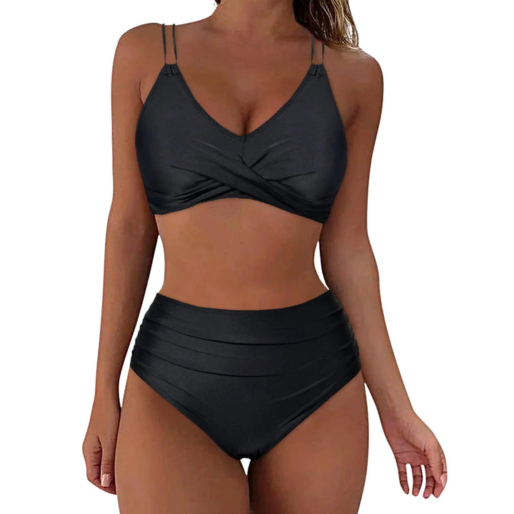 Damen Hochgeschnittenes Bikini-Set mit elegantem Wickeldesign Echo Archiv