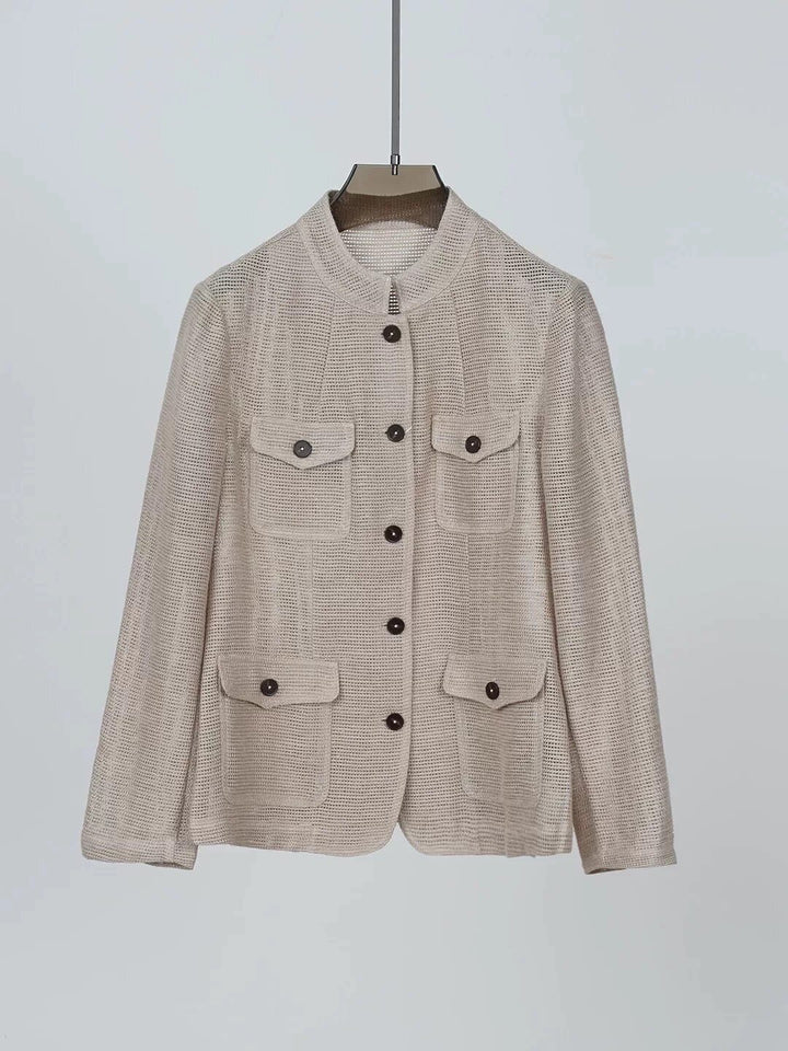 Damen Modische Sommerjacke aus leichtem Gewebe Echoarchiv