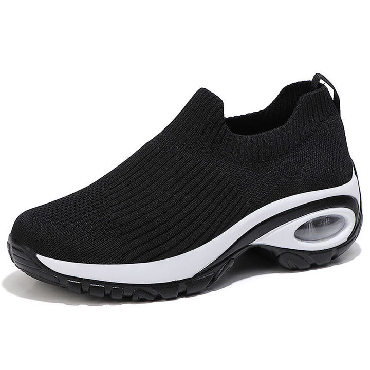 Damen Strick-Sockensneaker mit Luftpolster-Keilsohle Echoarchiv