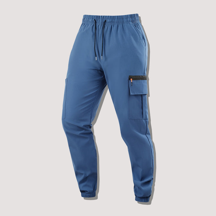 Herren Utility-Cargo-Jogginghose mit Kordelzug, Reißverschluss-Beintasche & elastischen Bündchen Echo Archiv