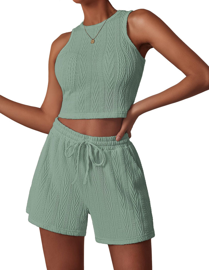 Damen stylisches Athletic-Set mit trendigem Rippenmuster Echo Archiv