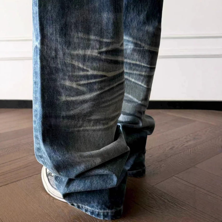 Herren Weit geschnittene Denim-Jeans mit Vintage-Effekten Echo Archiv