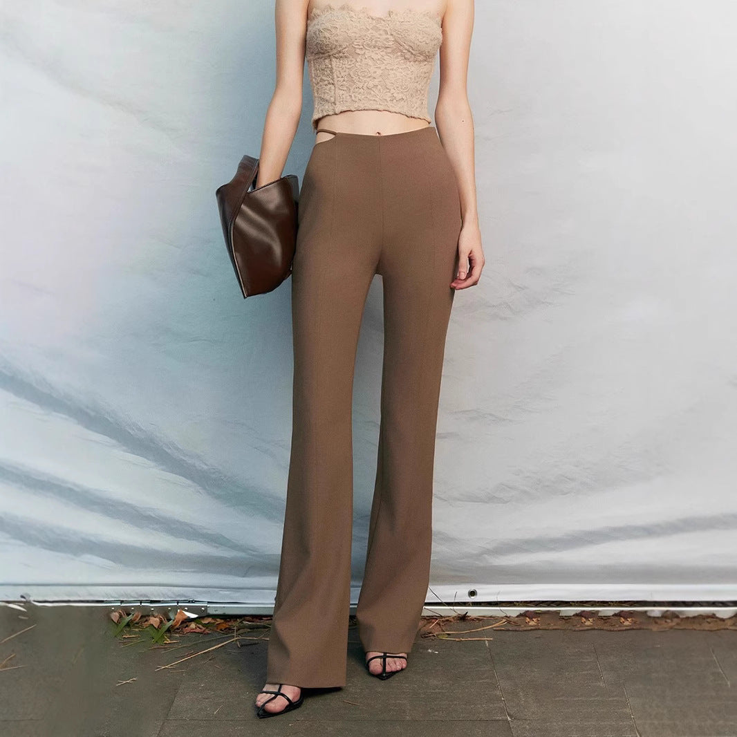 Damen Elegante und figurbetonte Flared-Hosen Echoarchiv