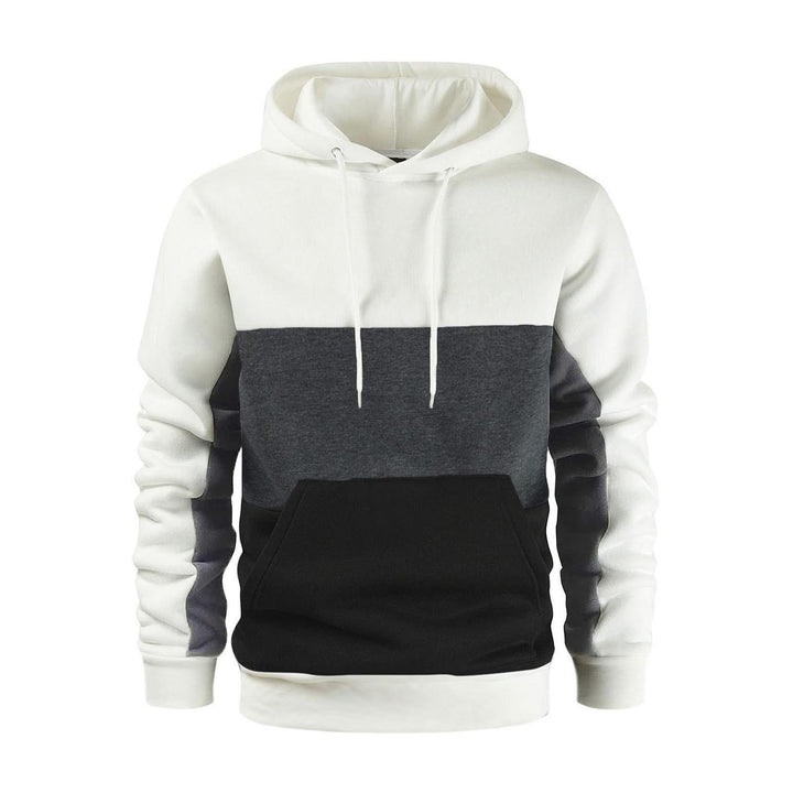 Unisex Kapuzenpullover mit Kordelzug, Kängurutasche und Farbblockdesign aus weichem Fleece – Auréline