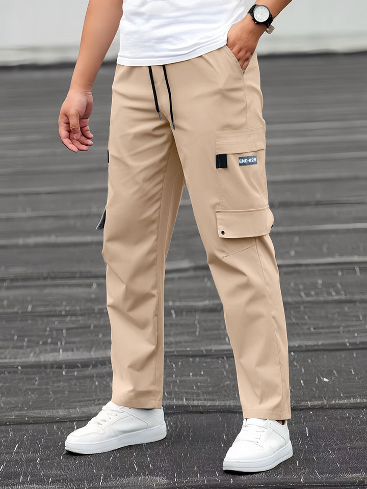 Herren Utility-Cargohose mit Tunnelzugbund, geradem Bein und Mehrfachtaschen Echo Archiv