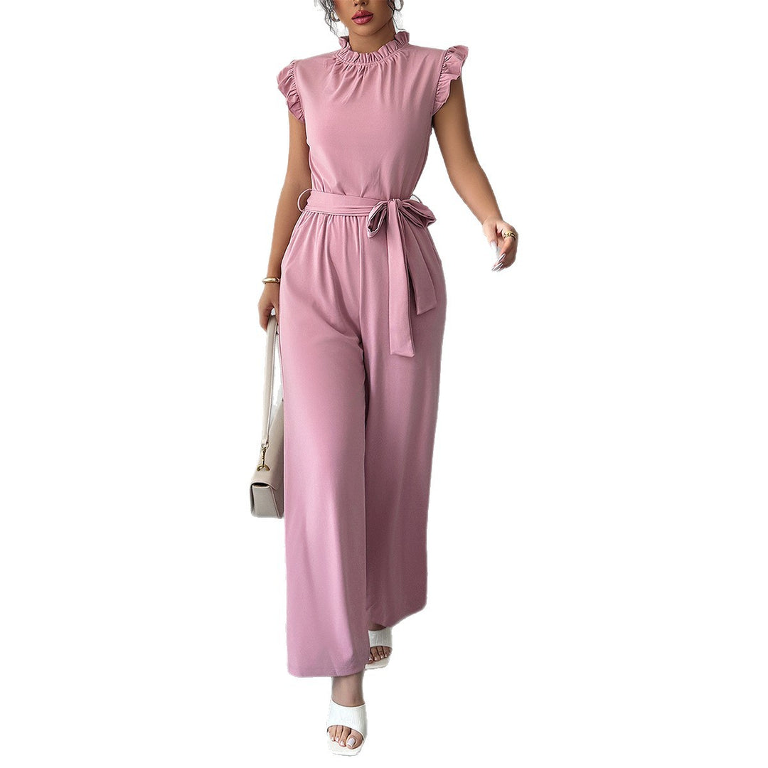 Damen Eleganter Jumpsuit mit Rüschendetails und Rückenausschnitt Echo Archiv