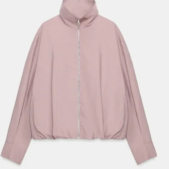 Damen Kurzweiter Blouson mit hohem Rollkragen und überlangen Manschetten Echo Archiv