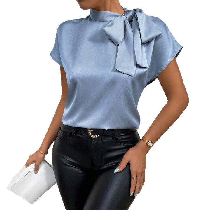 Damen Elegantes Satinoberteil mit Schleife Echo Archiv