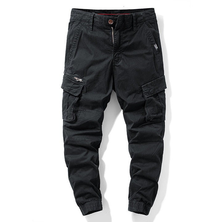 Herren Tapered‑Cargohose im Joggerstil mit Knieabnähern, Mehrfachtaschen und elastischen Knöchelbündchen Echo Archiv
