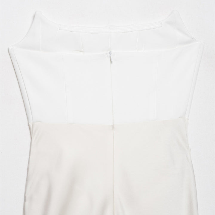 Damen langes Satin Abendkleid mit elegantem Drapé Echo Archiv