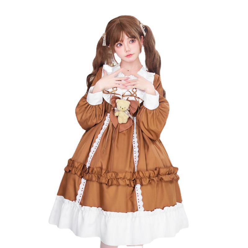 Damen Verspieltes Kostümkleid mit Rüschen und Teddybär-Motiv Echo Archiv