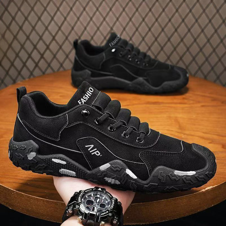 Herren Urbaner Chunky-Sneaker mit Veloursleder-Optik, profiliertem Grip-Profil und ergonomischer Plateausohle Echoarhiv