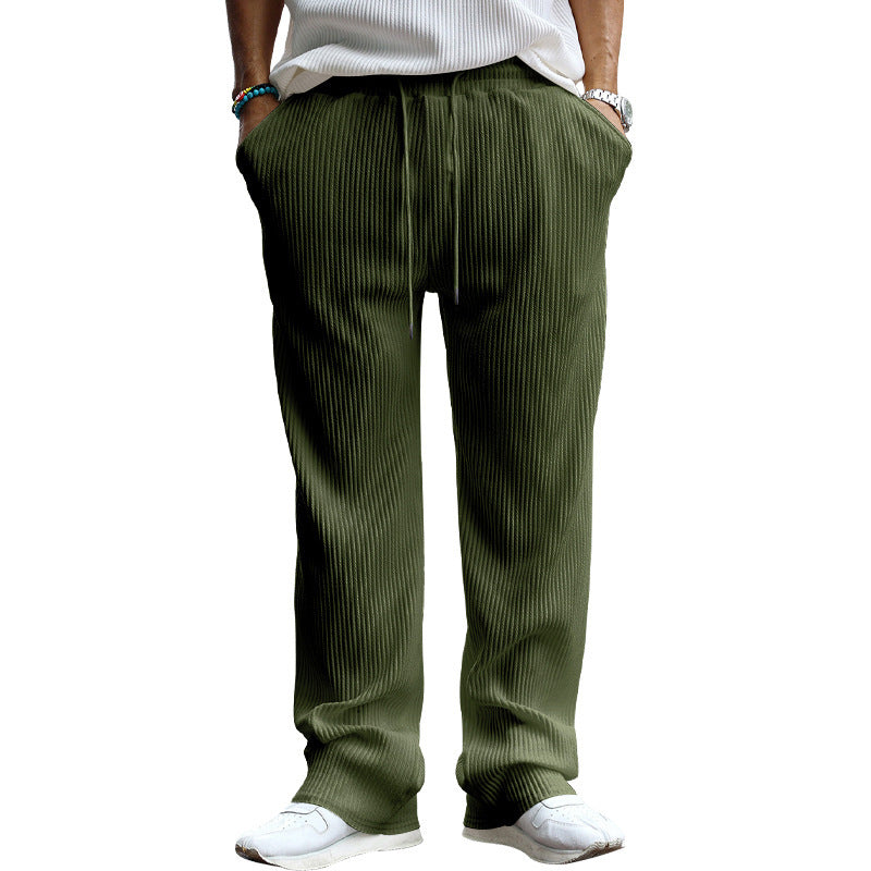 Herren Gerippte weite Freizeithose mit Kordelzug – Sorevano