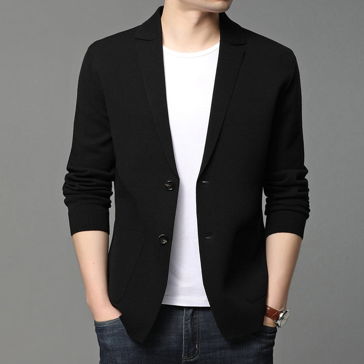 Herren Strickblazer mit eleganten Knopfdetails und praktischen Taschen Echoarchiv
