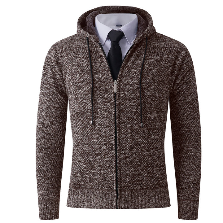 Herren modische Strickjacke mit Kapuze und Reißverschluss Echoarchiv