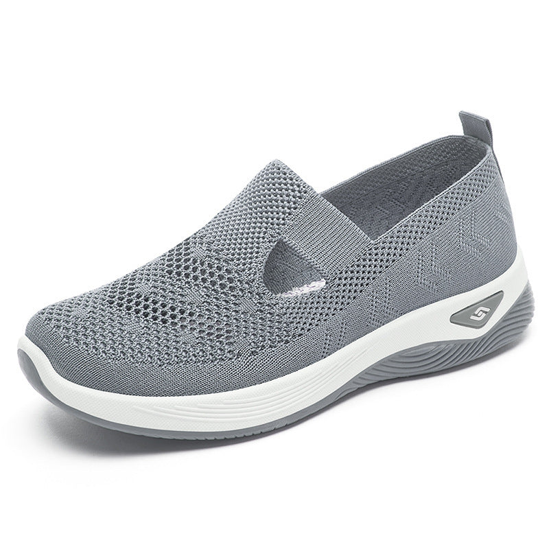 Damen nan leichter gestrickter Slipper-Sneaker mit elastischem Mittelriemen und ergonomischer Memory-Komfortsohle Echo Archiv