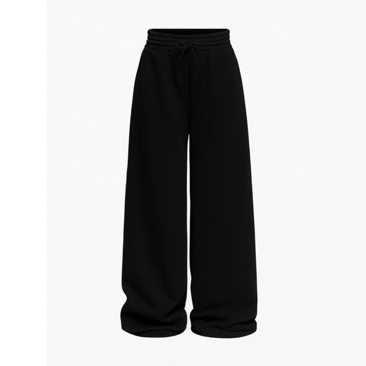 Unisex locker fallende Loungehose mit elastischem Kordelbund, Eingrifftaschen und geradem Bein – Marzano