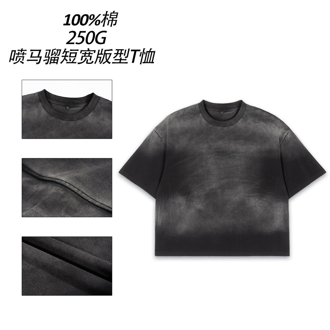 Unisex Oversized Boxy T-Shirt mit verwaschenem Dip-Dye-Effekt Echo Archiv