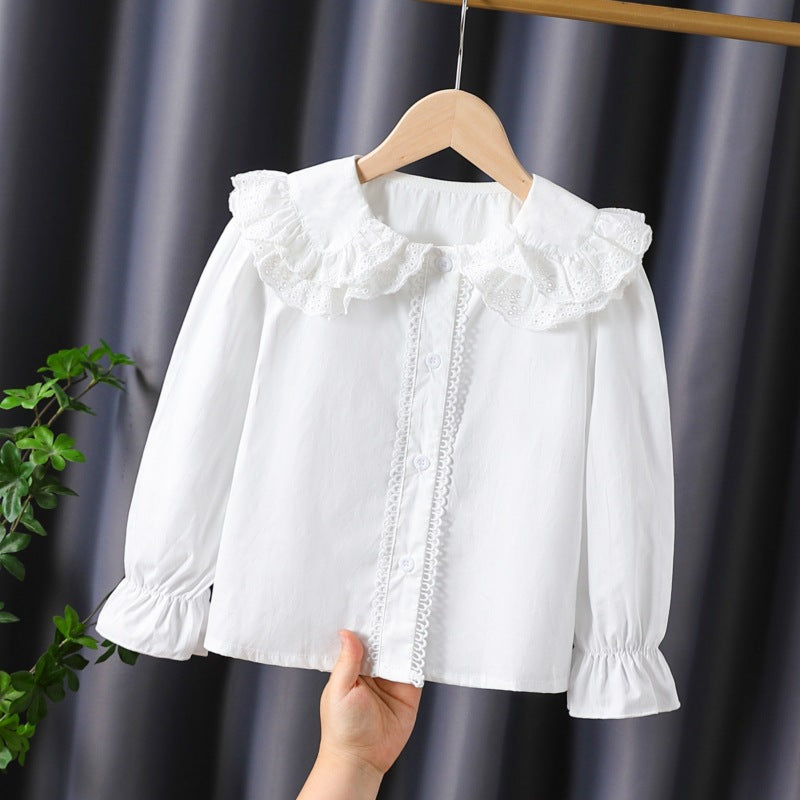 Damen Bluse mit Rüschendetails und romantischen Puffärmeln Echo Archiv
