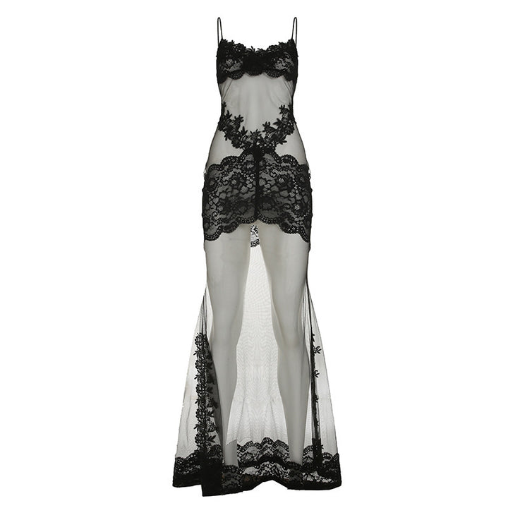 Damen Spitzenkleid mit verführerischen Transparenzen und eleganten Applikationen Echo Archiv