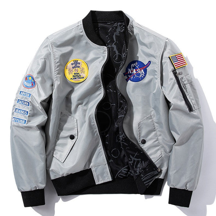 Herren Modische Bomberjacke im Raumfahrt-Style Echo Archiv