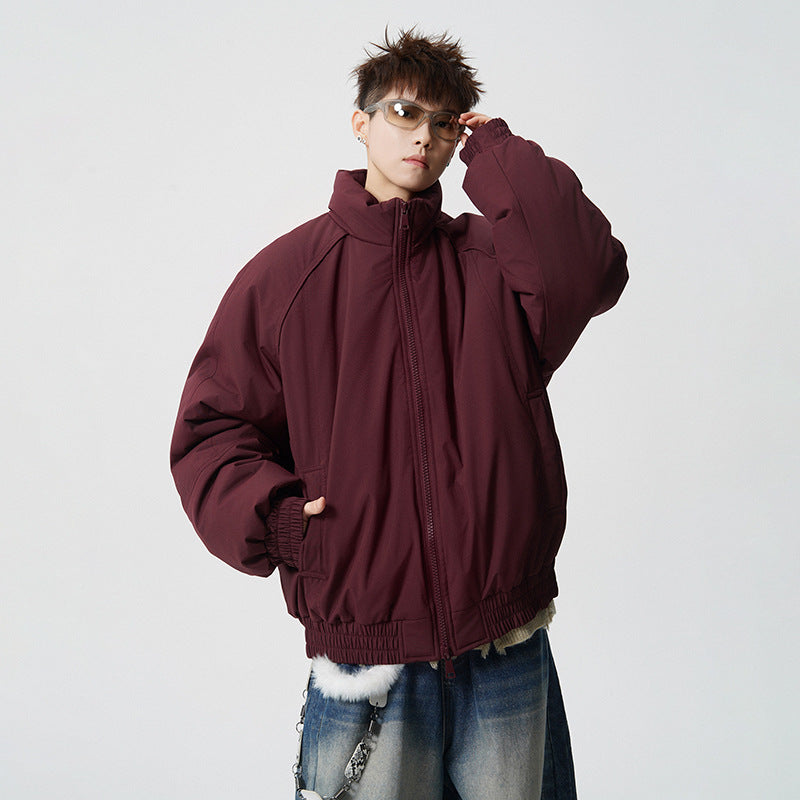 Herren Oversized Windjacke mit Stehkragen und elastischen Bündchen Echoarchiv
