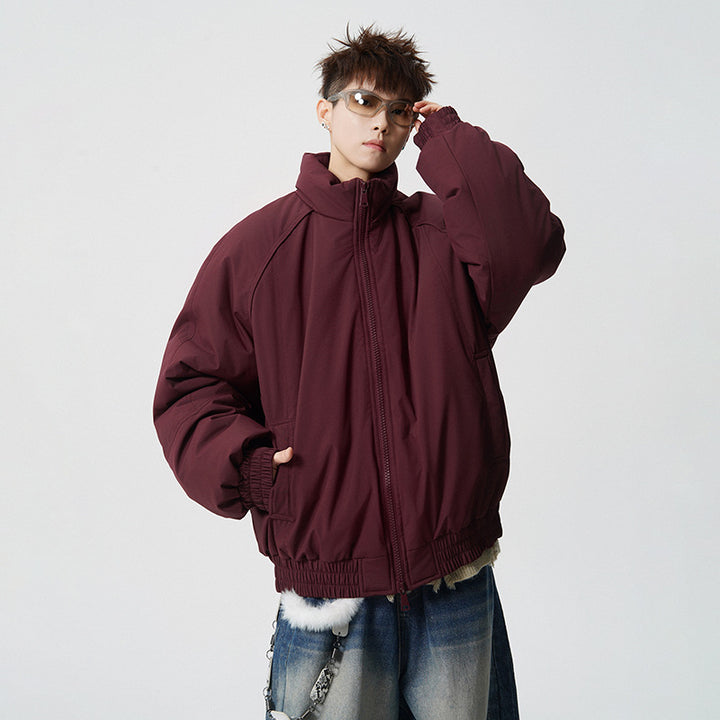 Herren Oversized Windjacke mit Stehkragen und elastischen Bündchen Echoarchiv
